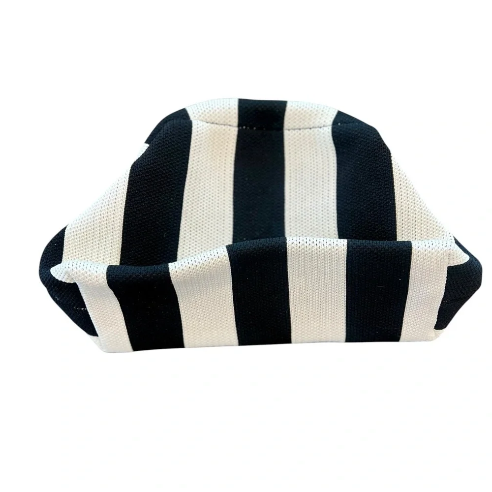 NEW Striped Clutch Pouch Black & White